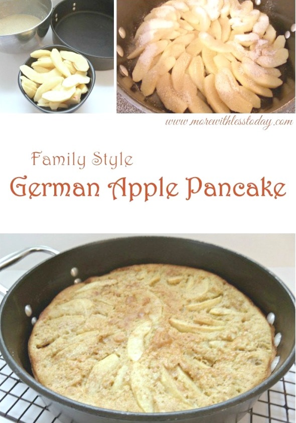 Family style German apple pancake